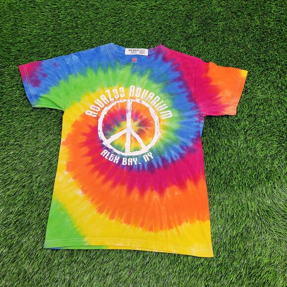 Aquazoo Aquarium Swirl Tie-Dye Shirt XS 17x24 Alex-Bay New-York - Picture 1 of 12